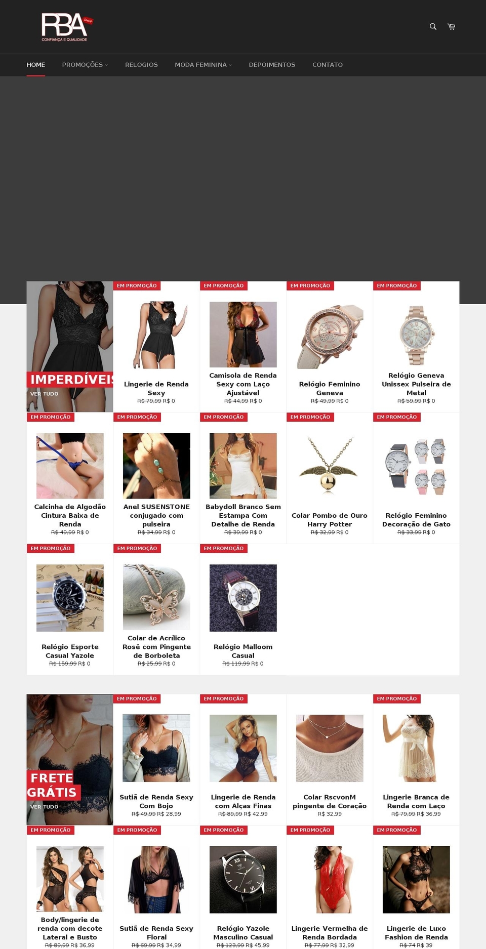 rbashop.com — Shopify storefront screenshot