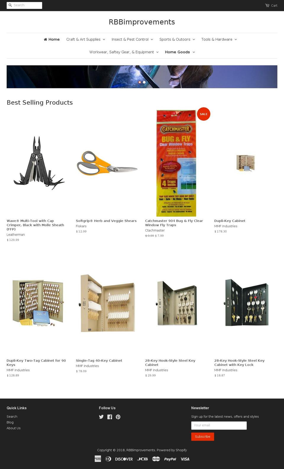 rbbimprovements.com — Shopify storefront screenshot