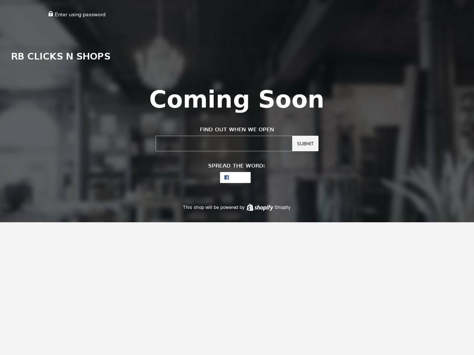 rbclicksnshops.com — Shopify storefront screenshot