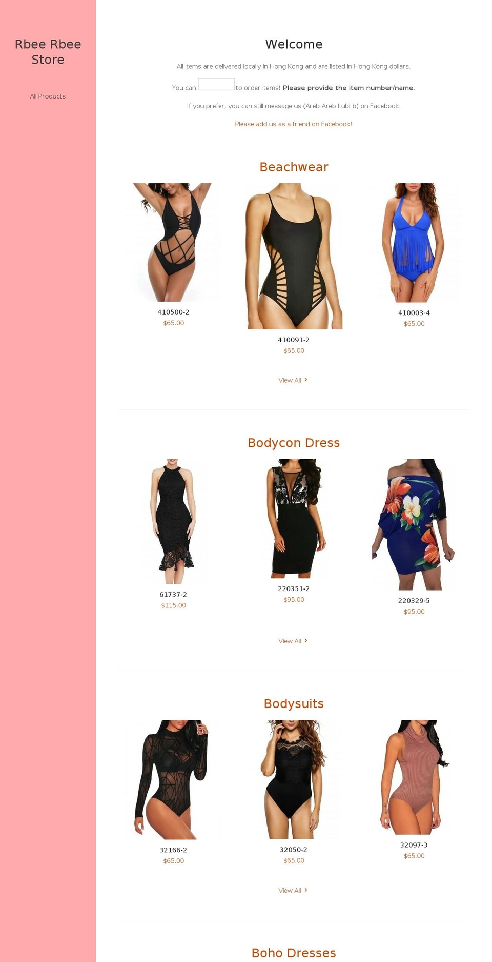 rbeerbee.com — Shopify storefront screenshot