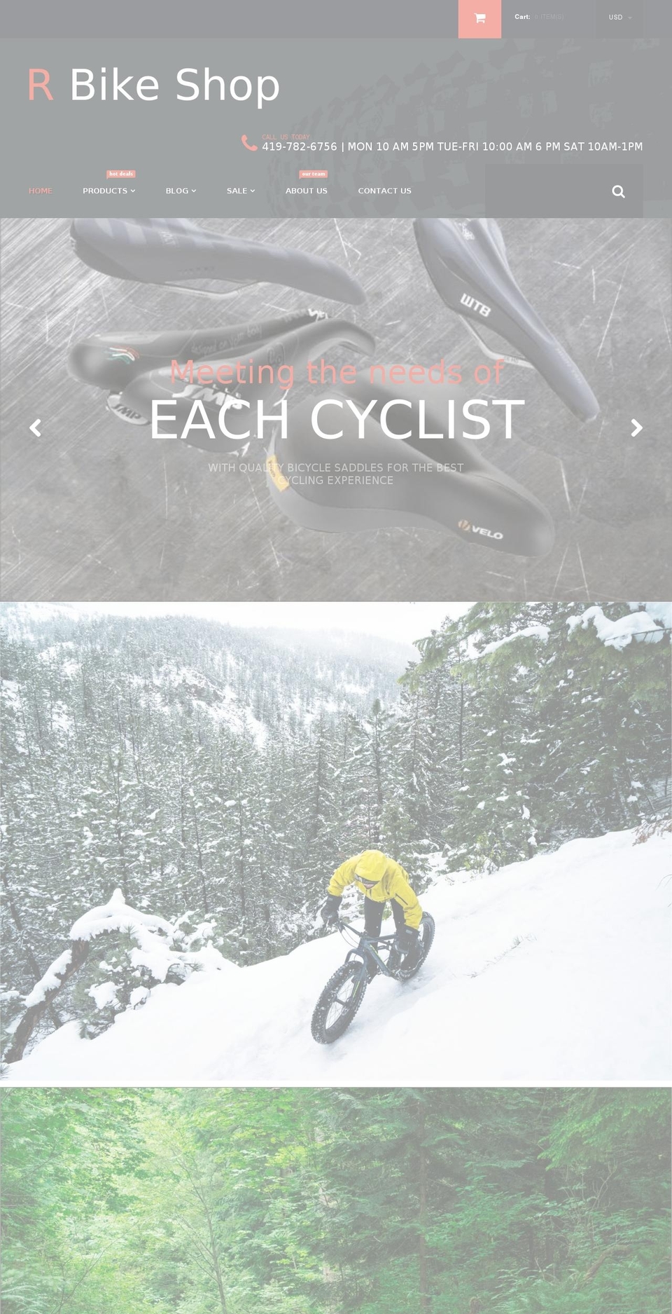 theme162 Shopify theme site example rbikeshop.com