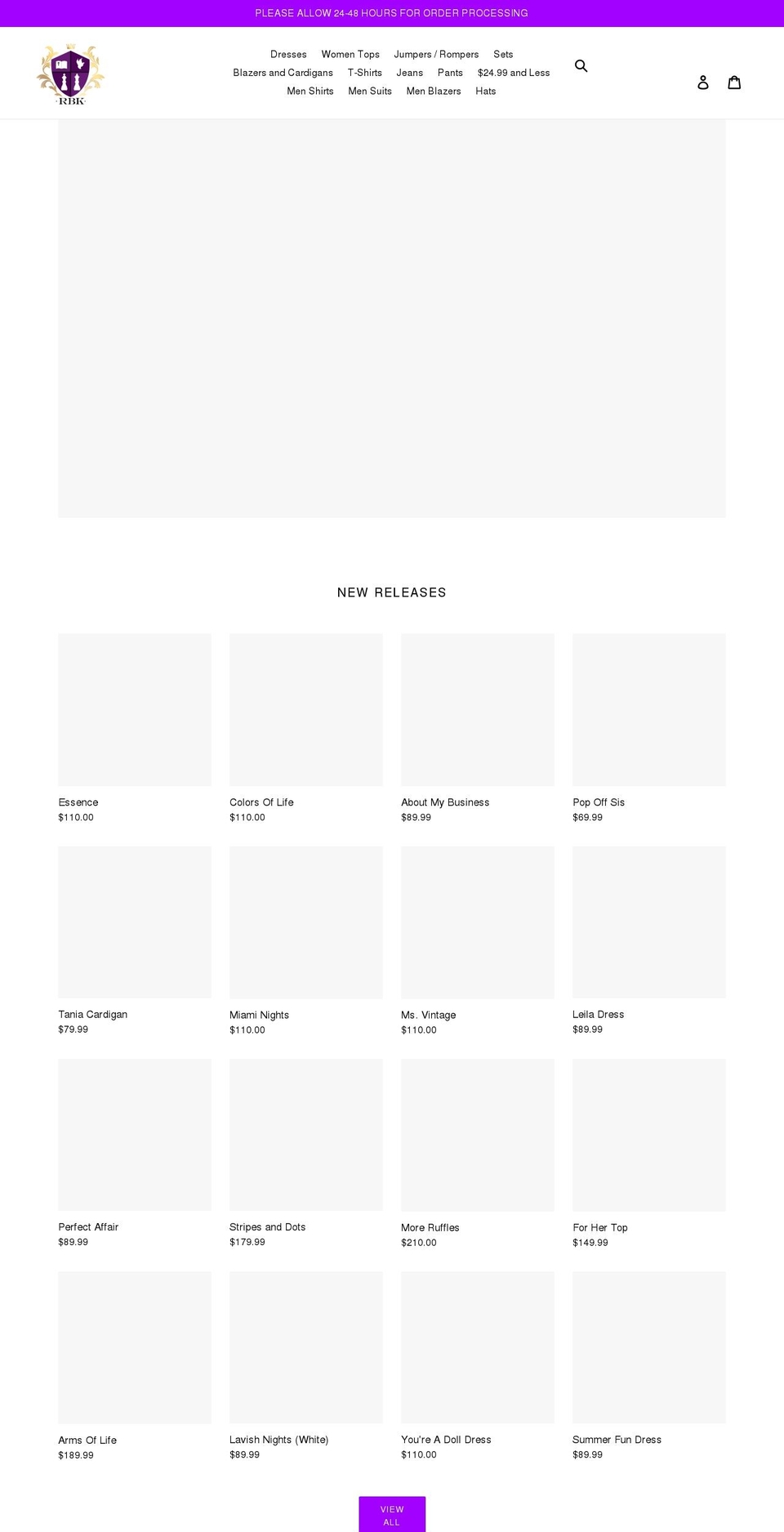 rbkstylesoffashion.com shopify website screenshot