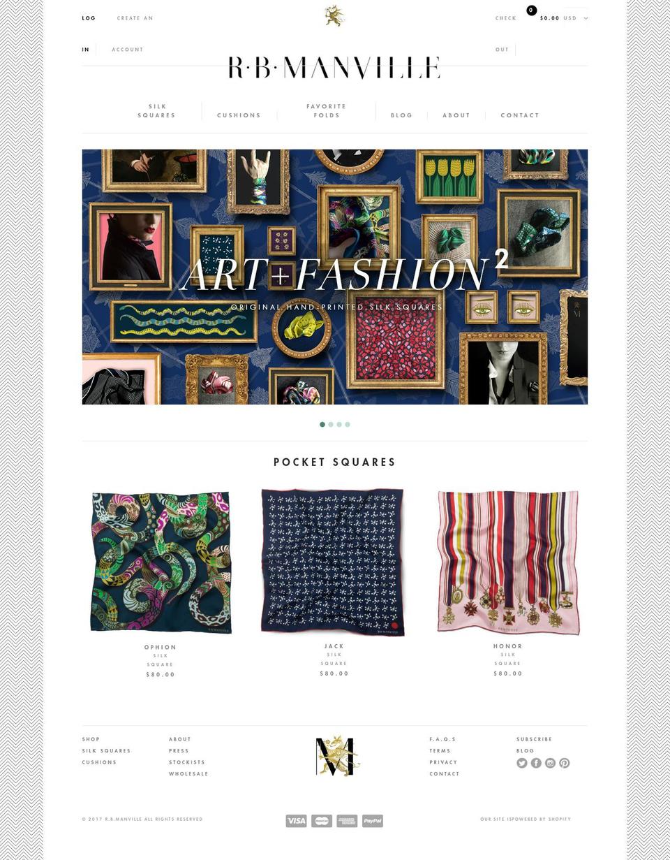 rbmanville.com shopify website screenshot