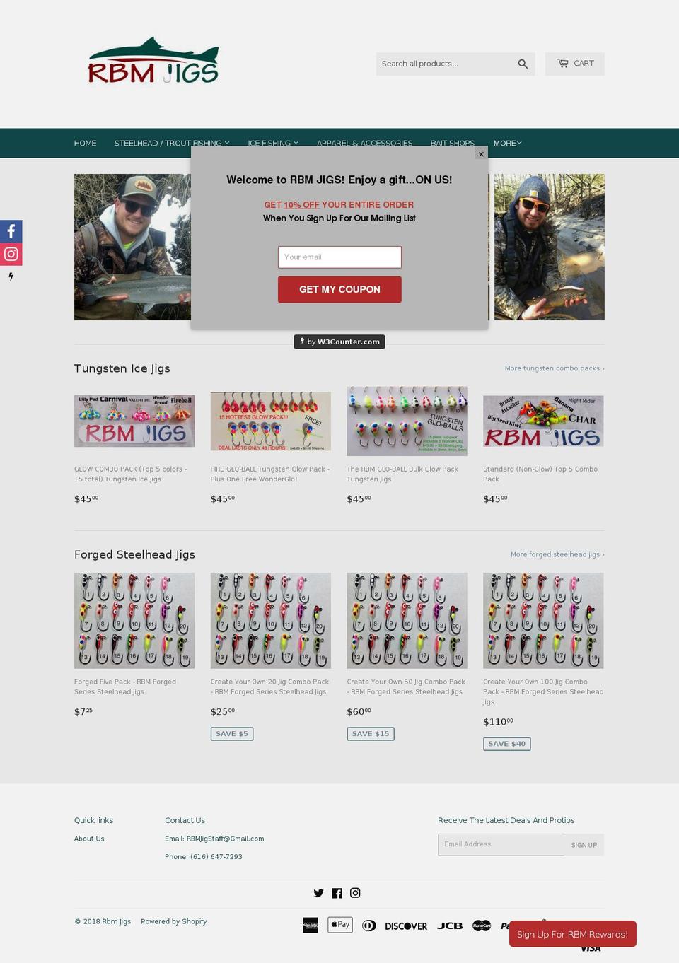 rbmjig.com — Shopify storefront screenshot