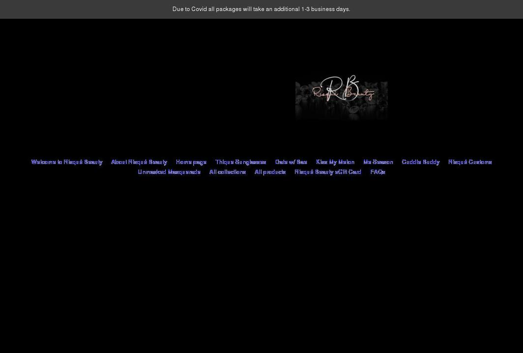 rbrisquebeauty.com shopify website screenshot
