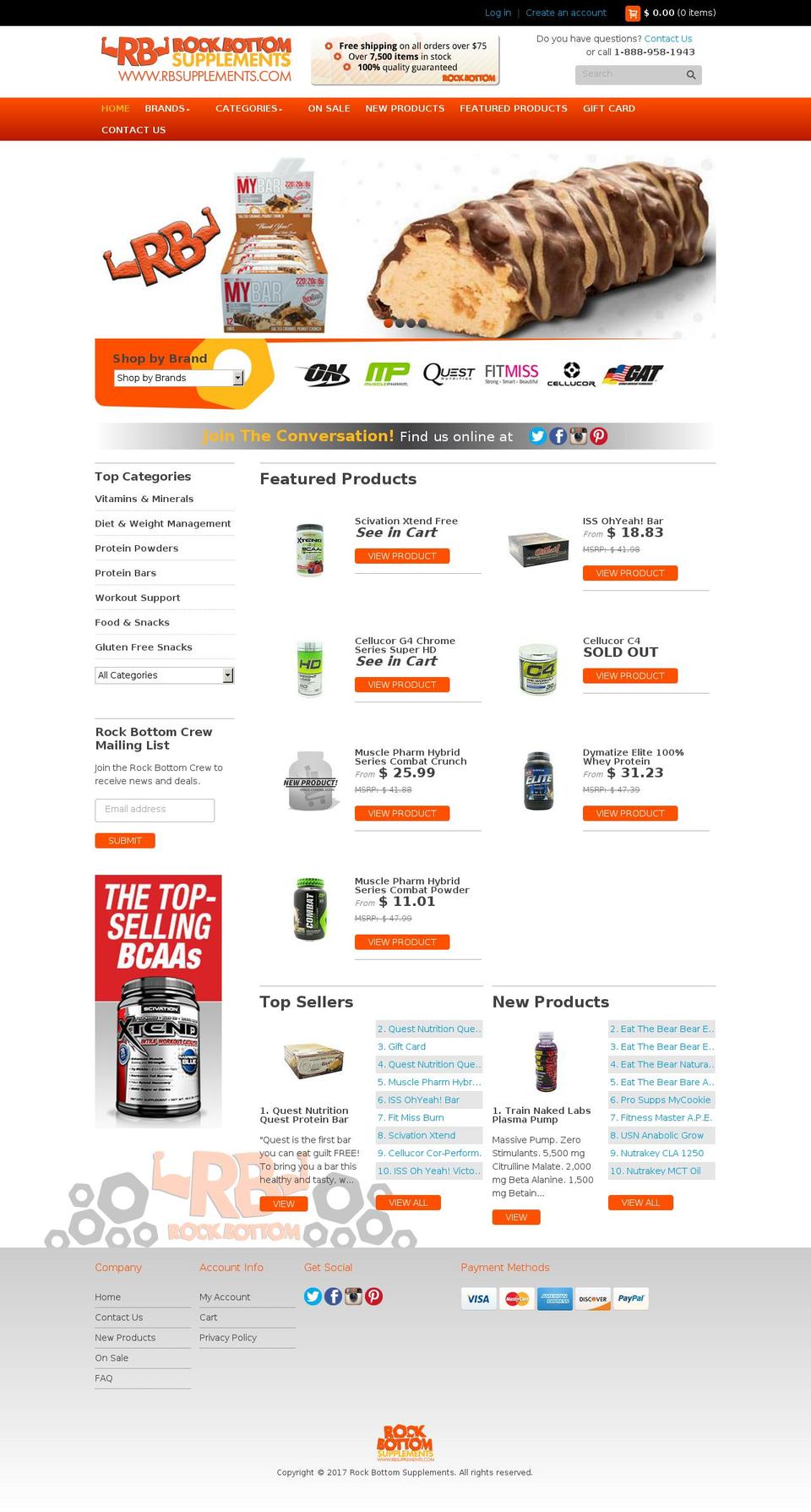 rbsupplements.com shopify website screenshot