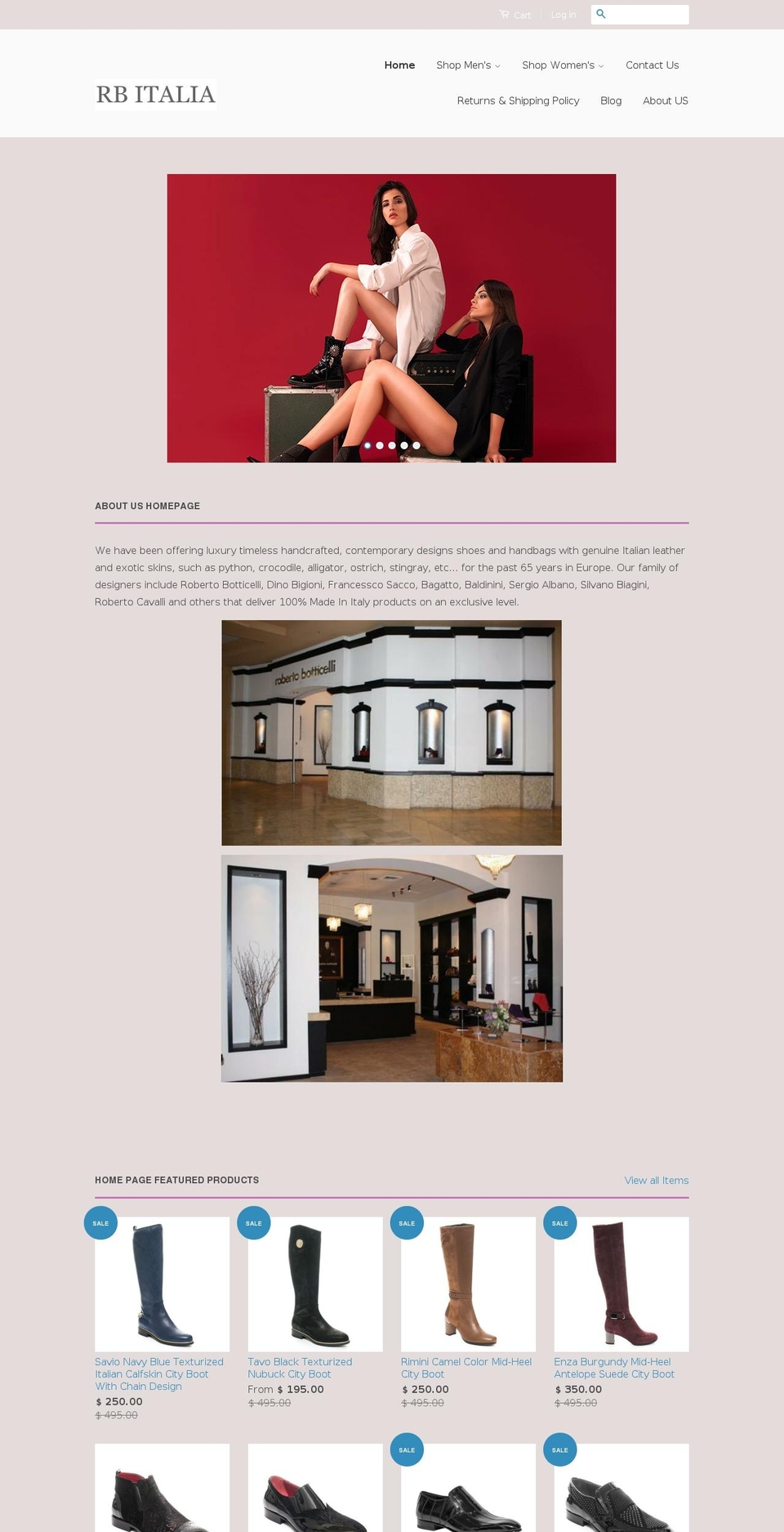 Classic - update Shopify theme site example rbunitedstates.com