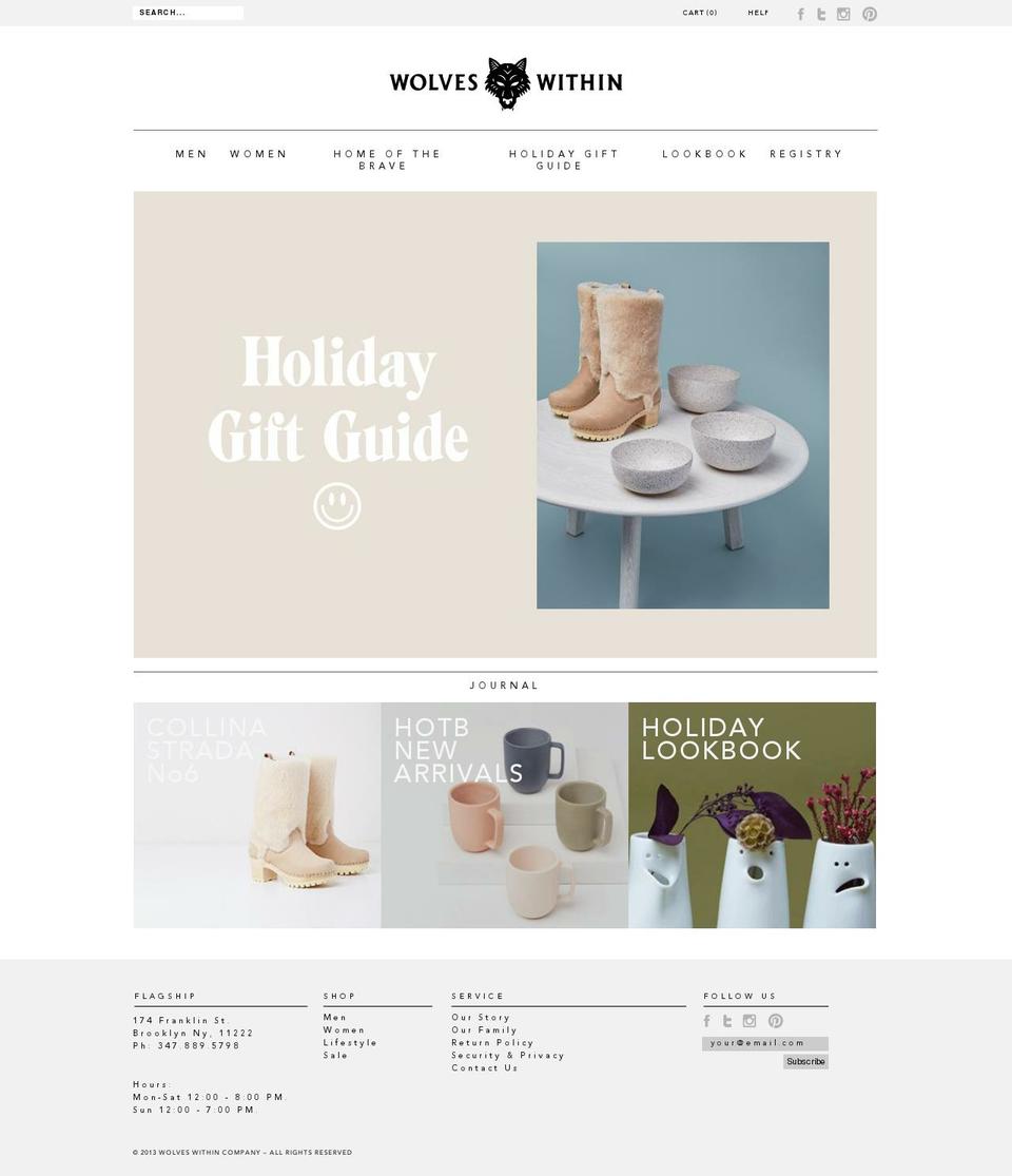 raisedbywolves Shopify theme site example rbwnyc.com