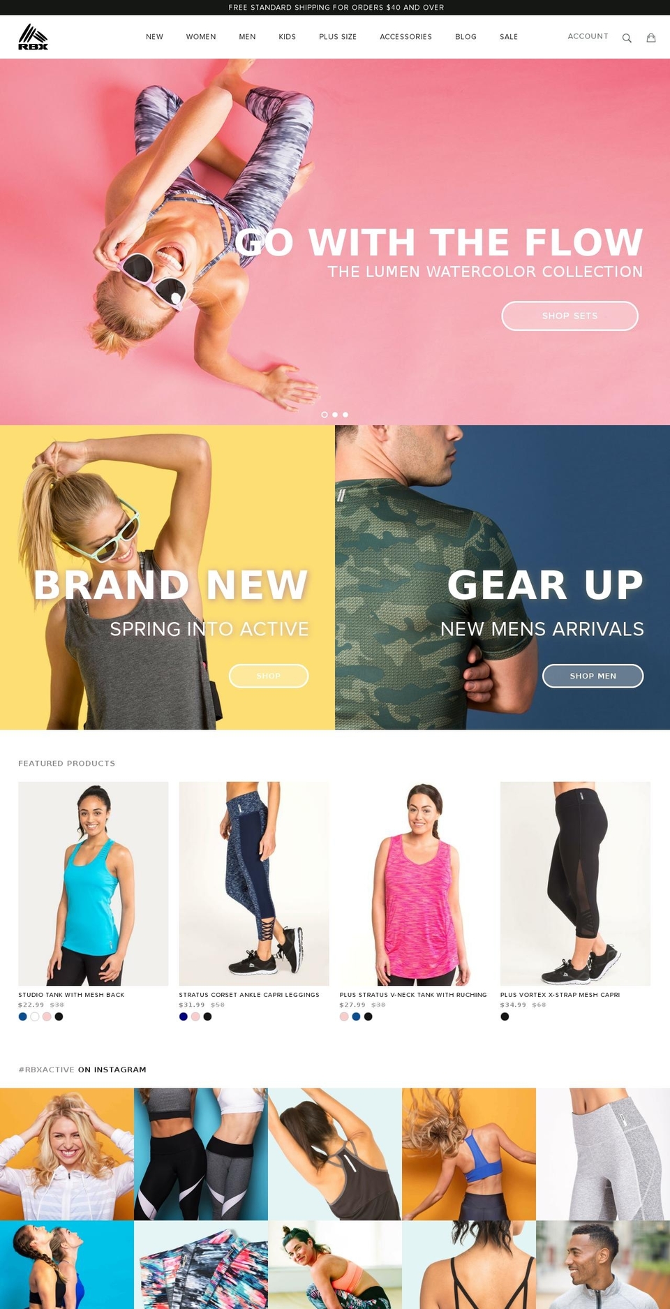 RBX Shopify theme site example rbxfit.com