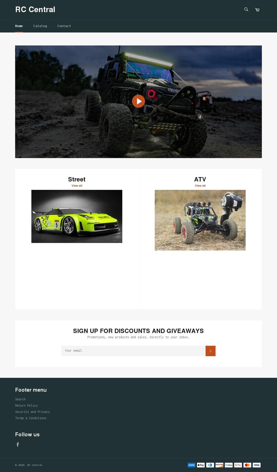 rc-central.com shopify website screenshot