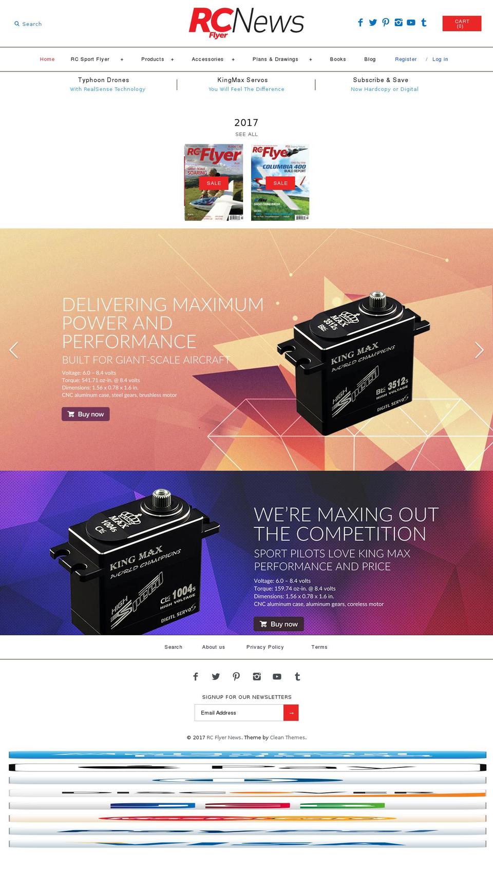 rc-parkflyer.com shopify website screenshot