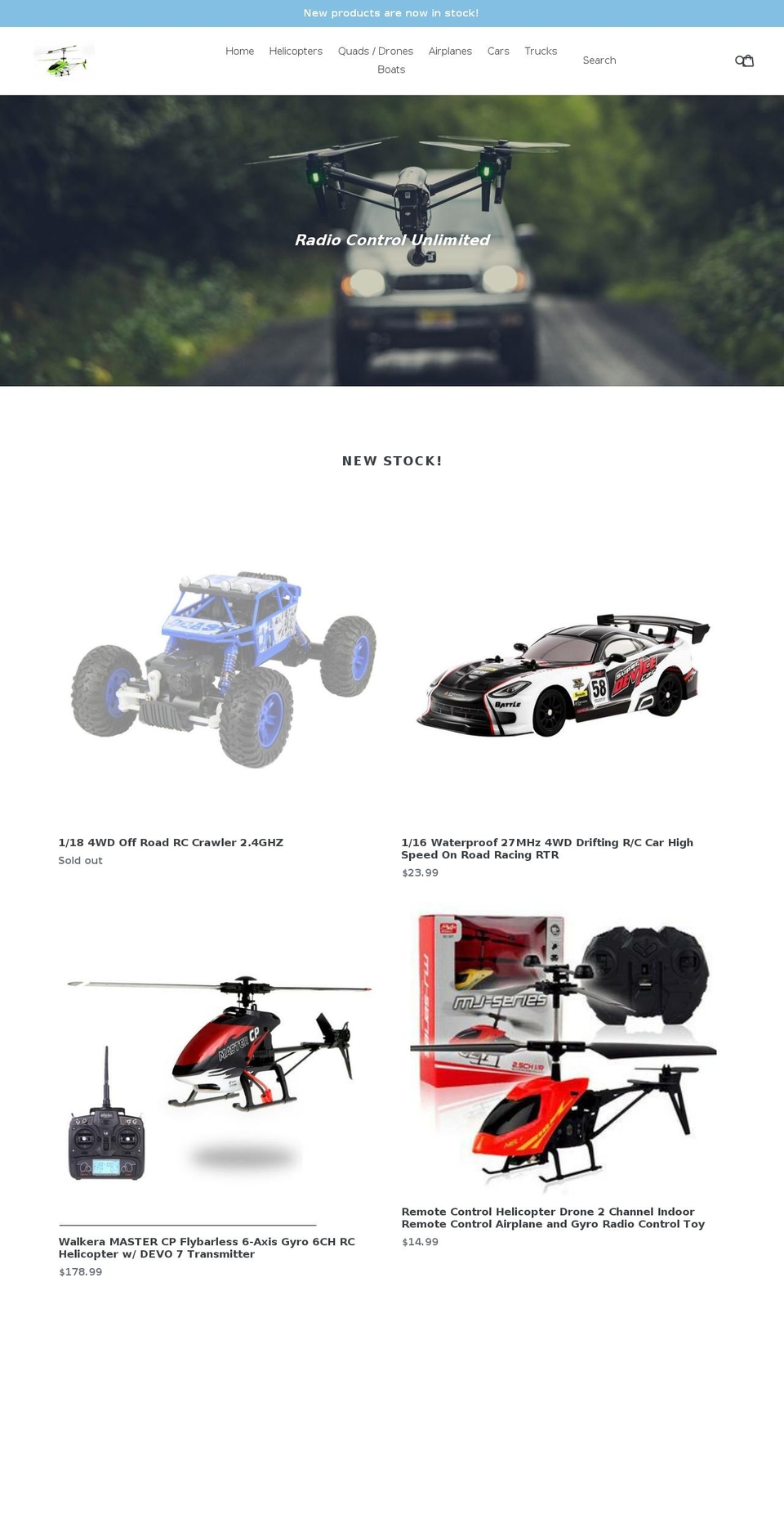 rc-unlimited.net shopify website screenshot