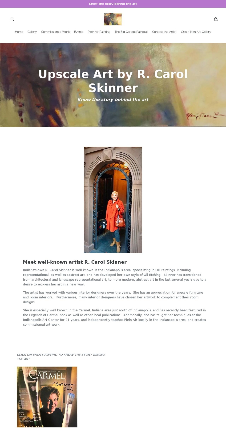 rcarolskinner.com shopify website screenshot