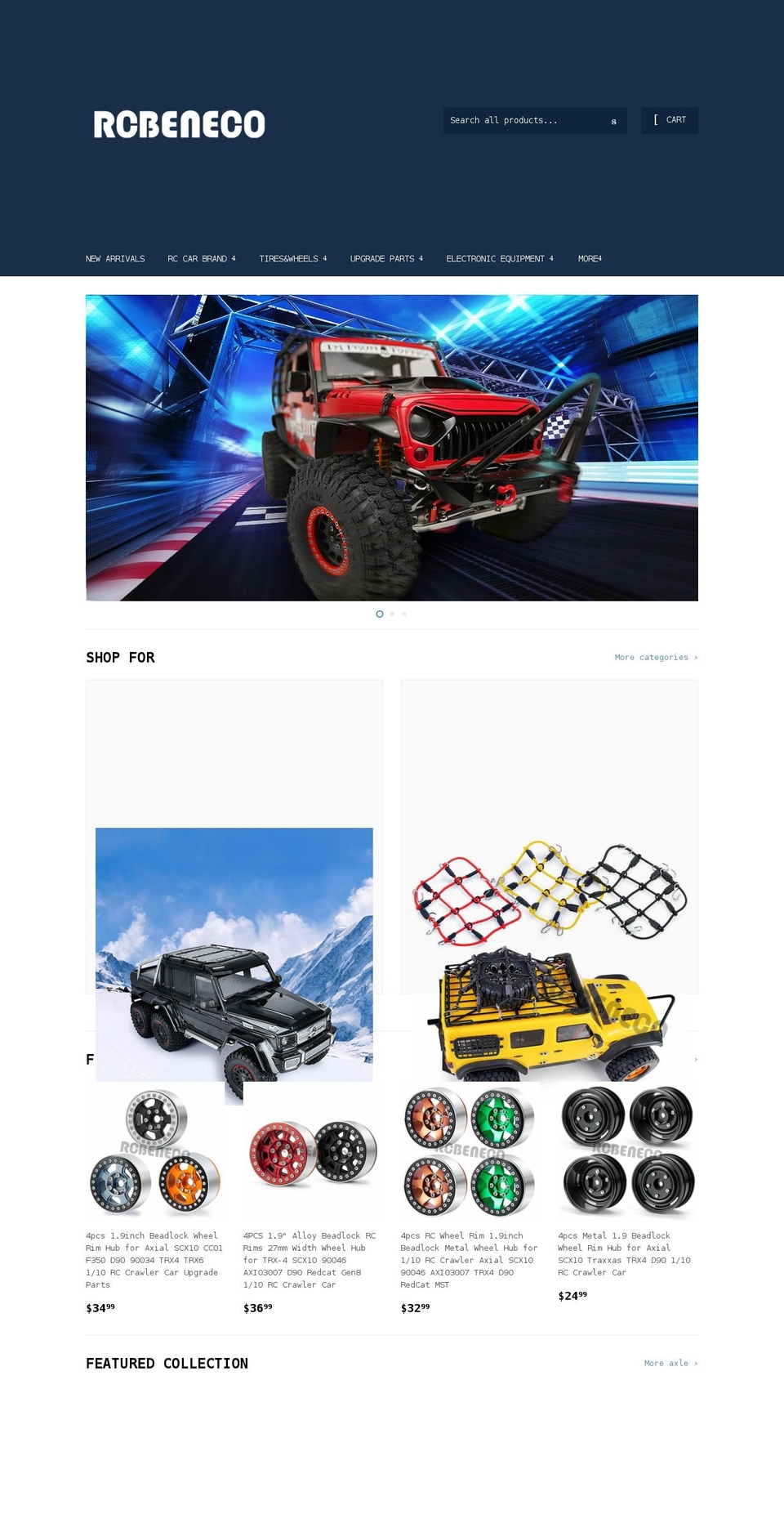 rcbeneco.com shopify website screenshot