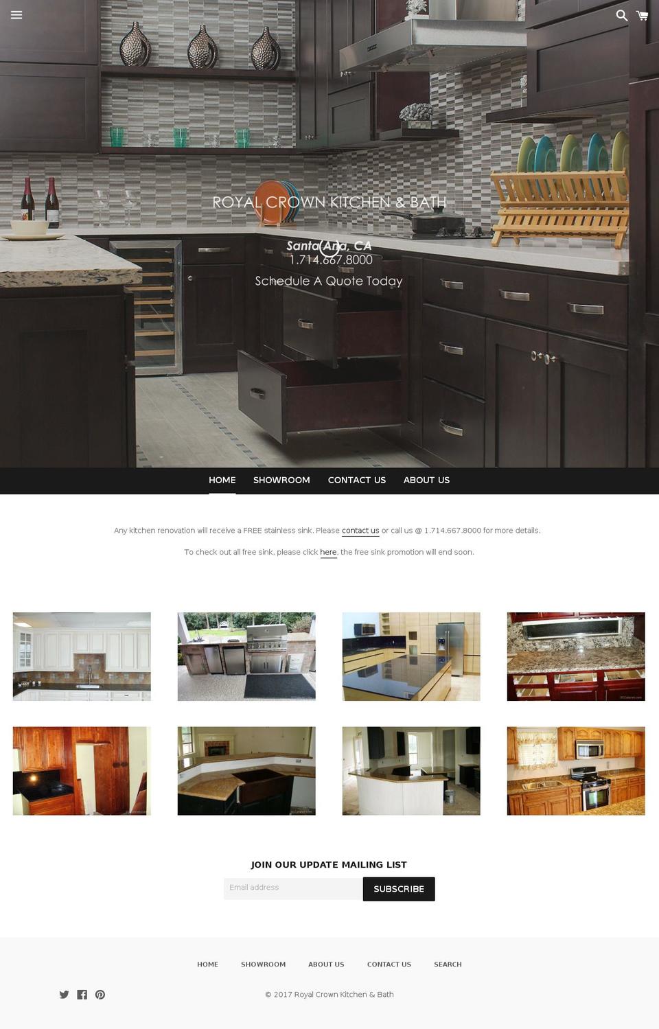 rccabinet.com shopify website screenshot