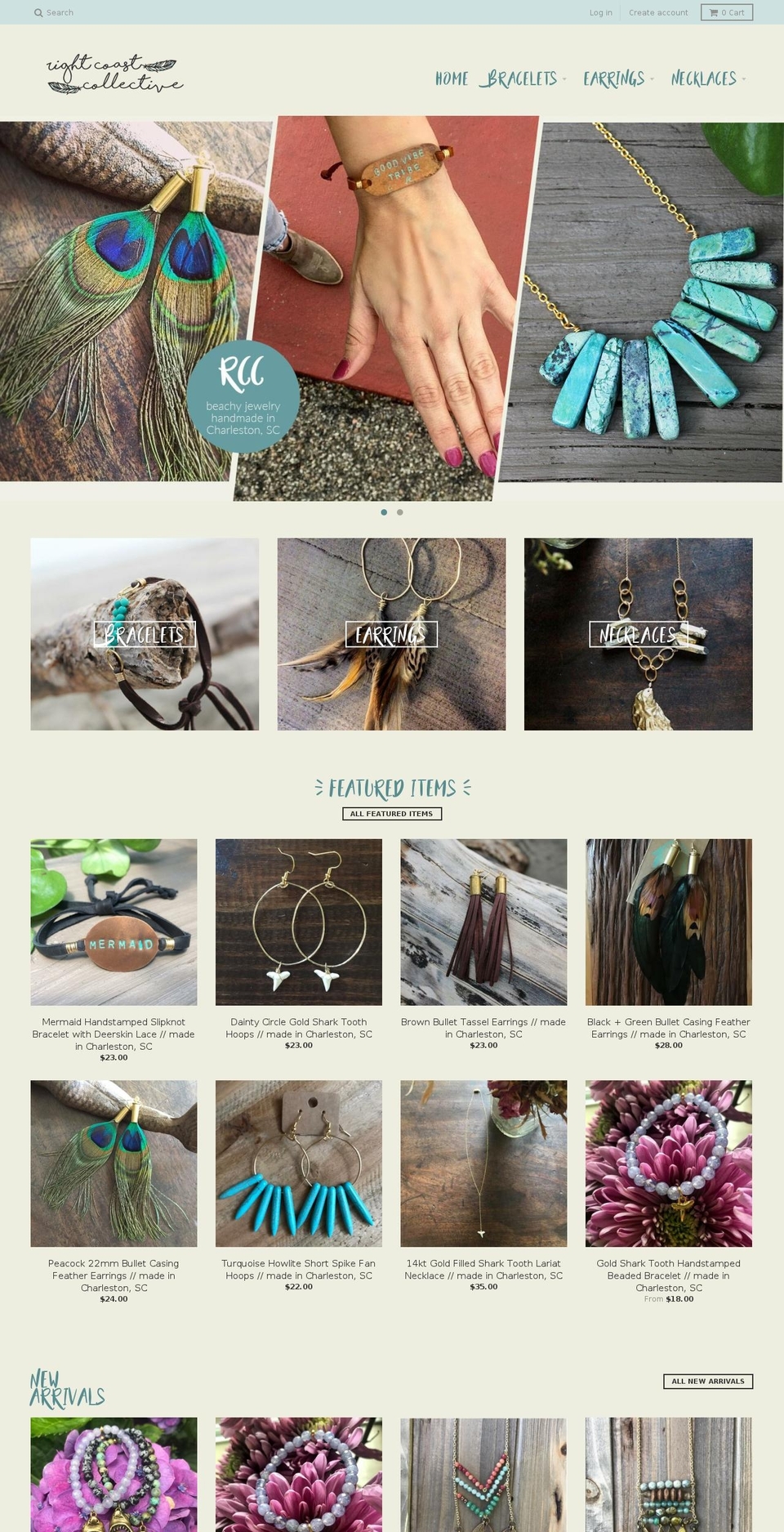 rccjewelry.com — Shopify storefront screenshot