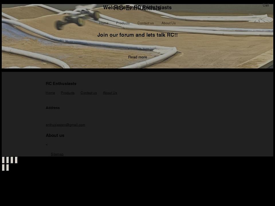 rcenthusiasts.com — Shopify storefront screenshot