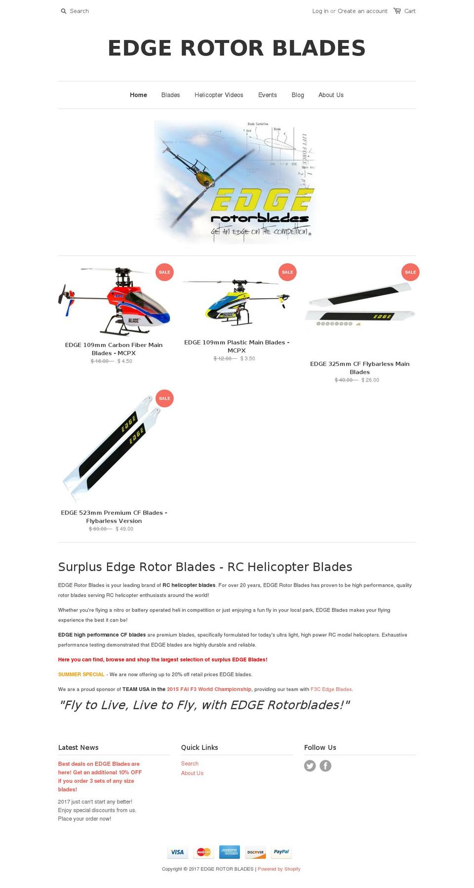 rchelicopterblades.net shopify website screenshot