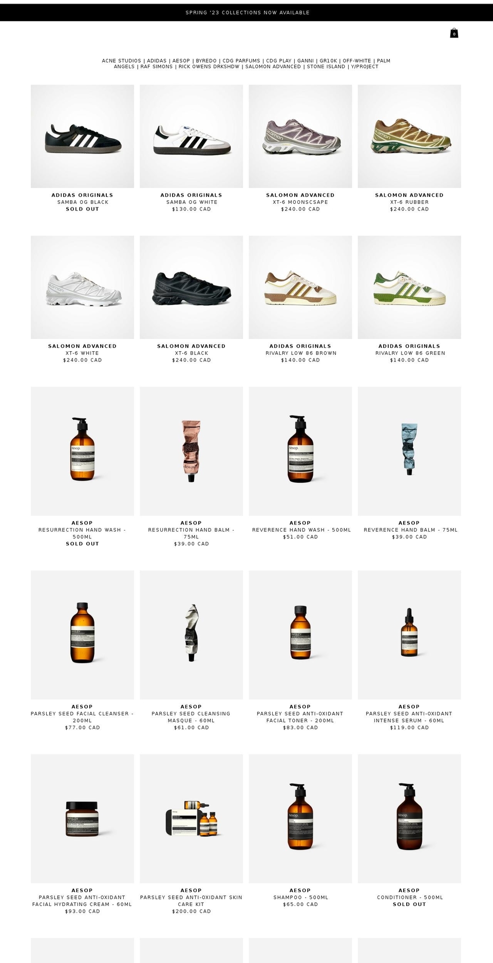 rchmndshop.com shopify website screenshot