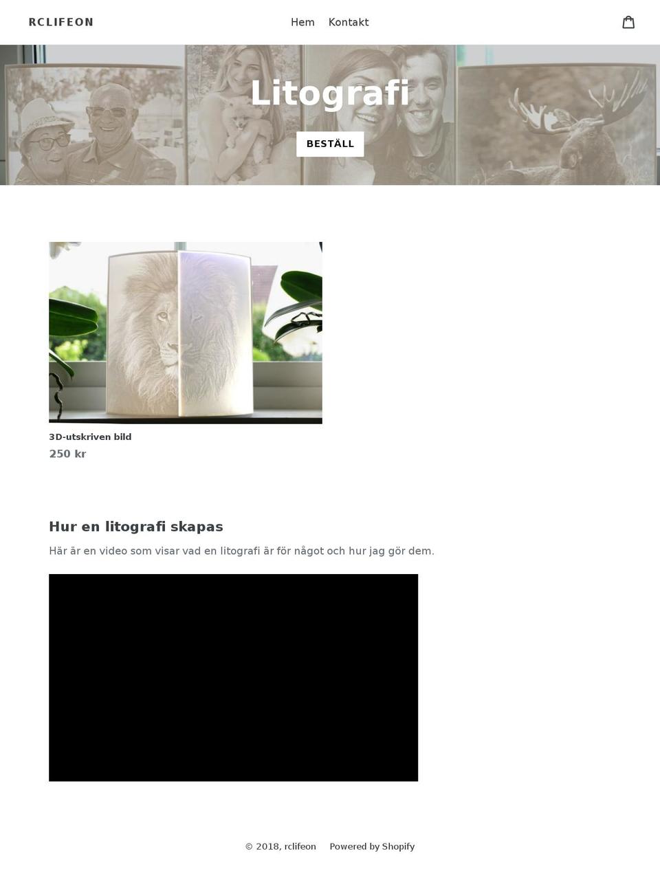 rclifeon.com — Shopify storefront screenshot