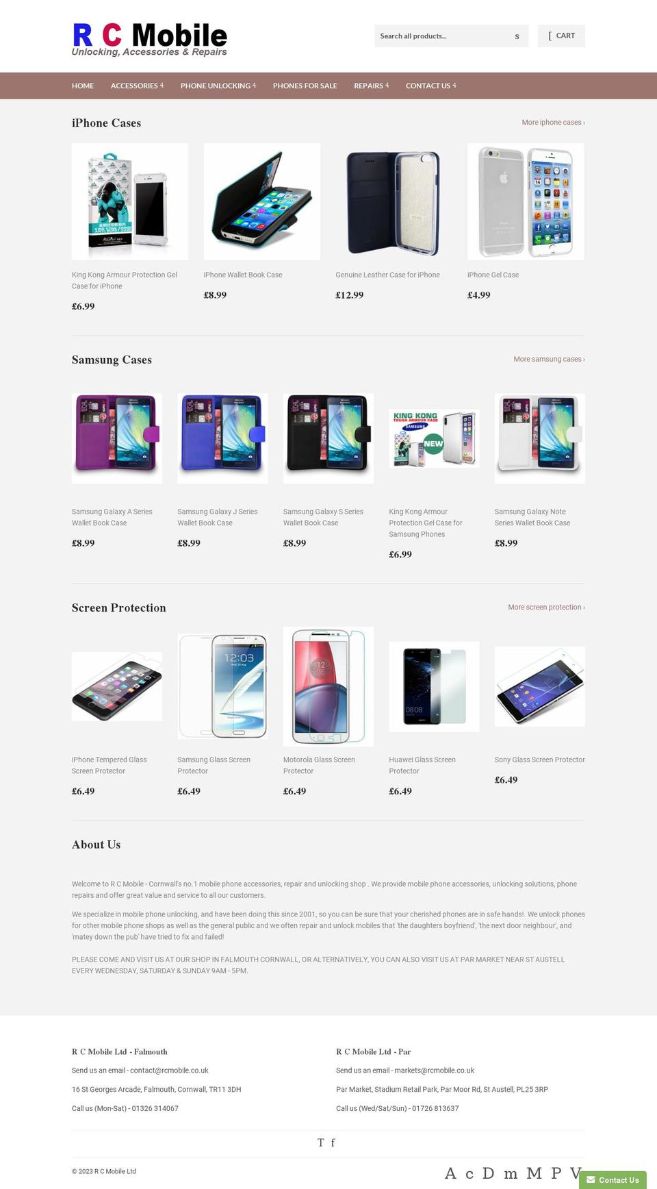 rcmobile.co.uk shopify website screenshot