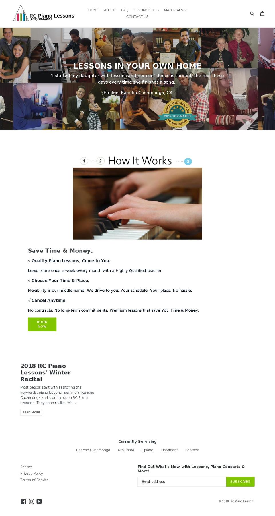 rcpianolessons.com shopify website screenshot