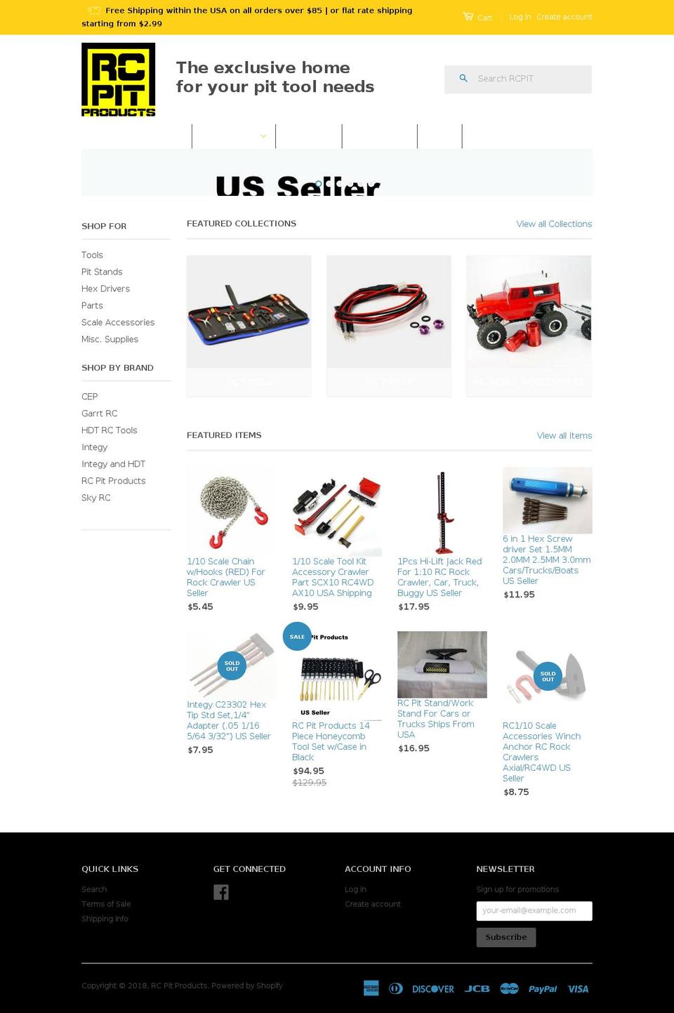 rcpitproducts.com — Shopify storefront screenshot