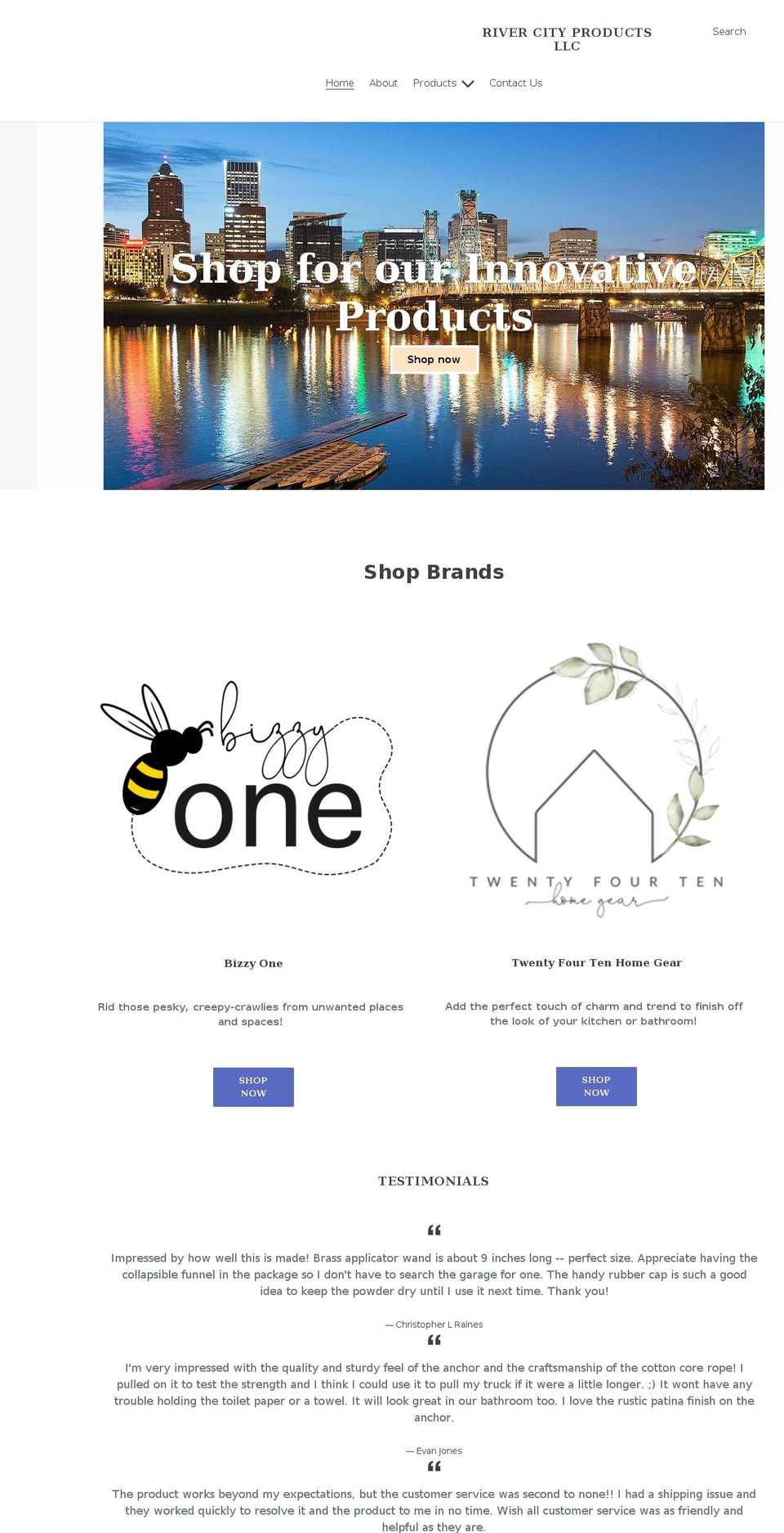 rcproducts.net shopify website screenshot