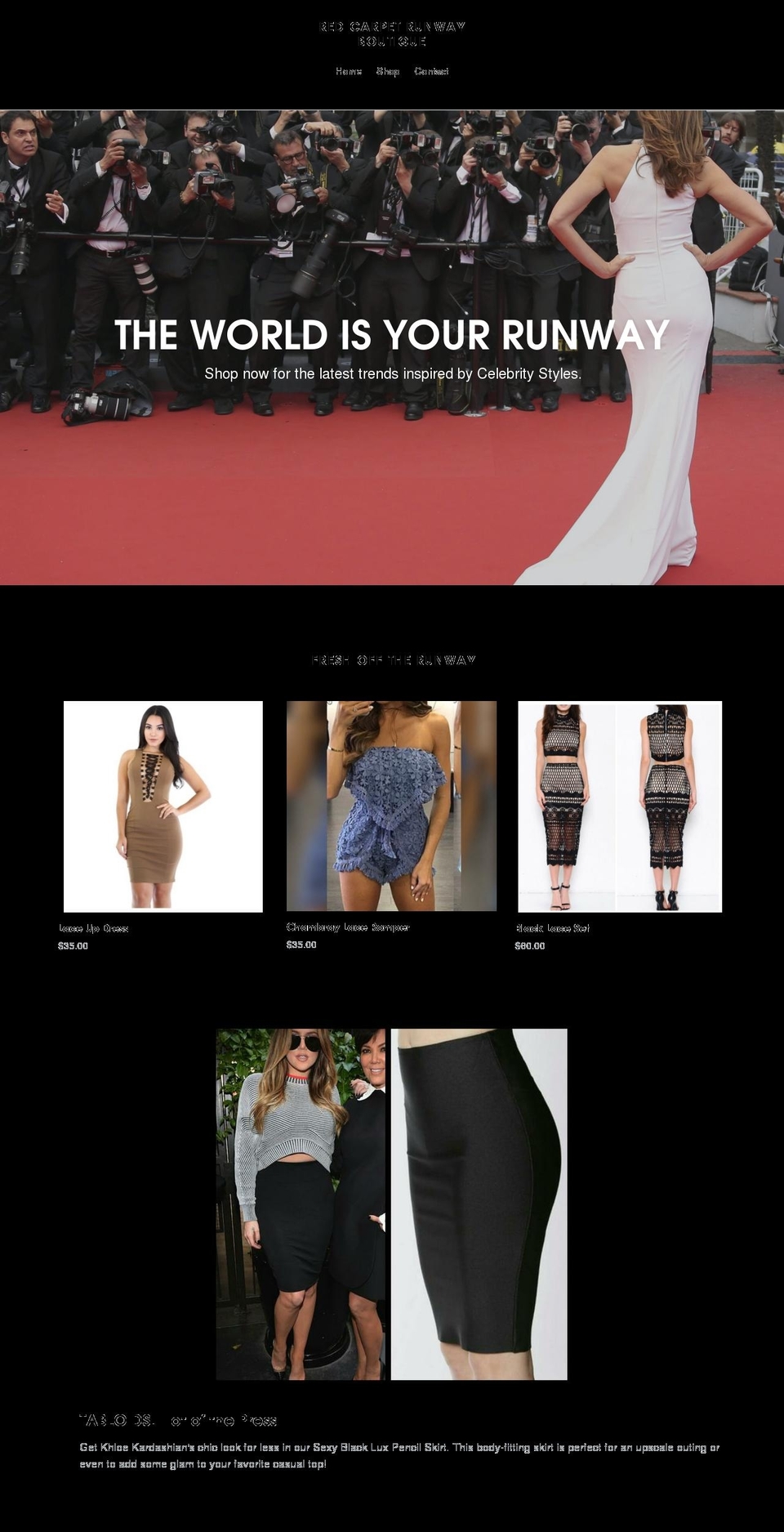 rcrboutique.com shopify website screenshot