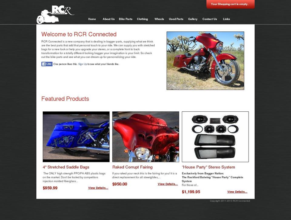 rcrconnected.com shopify website screenshot