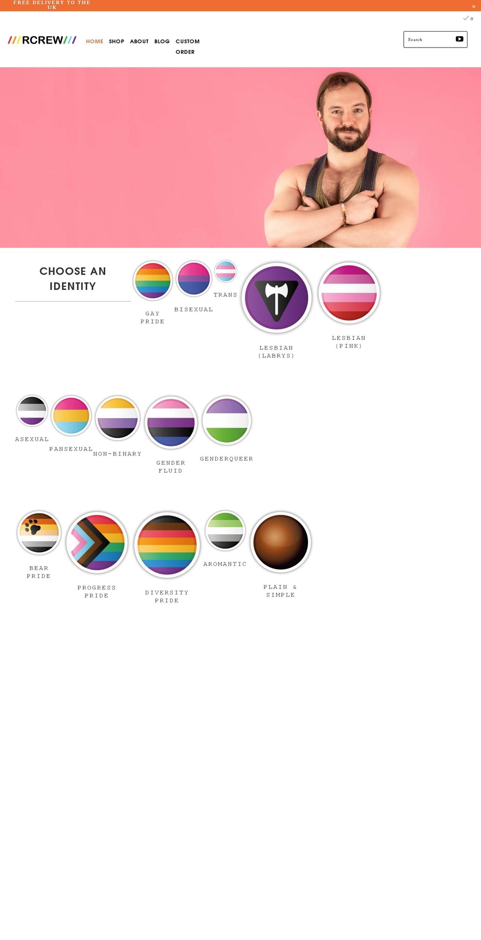 rcrew.com shopify website screenshot