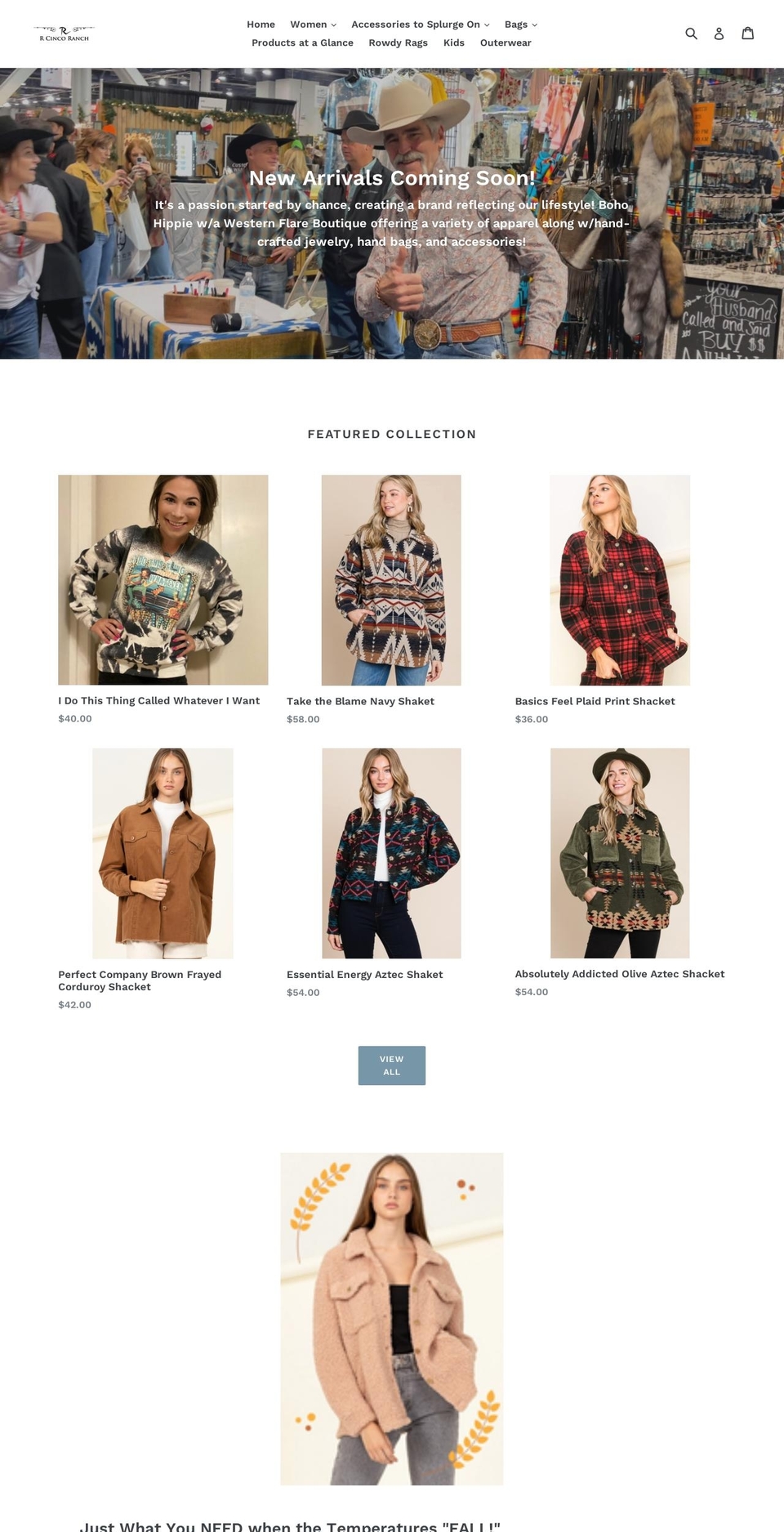 rcrmercantile.com shopify website screenshot