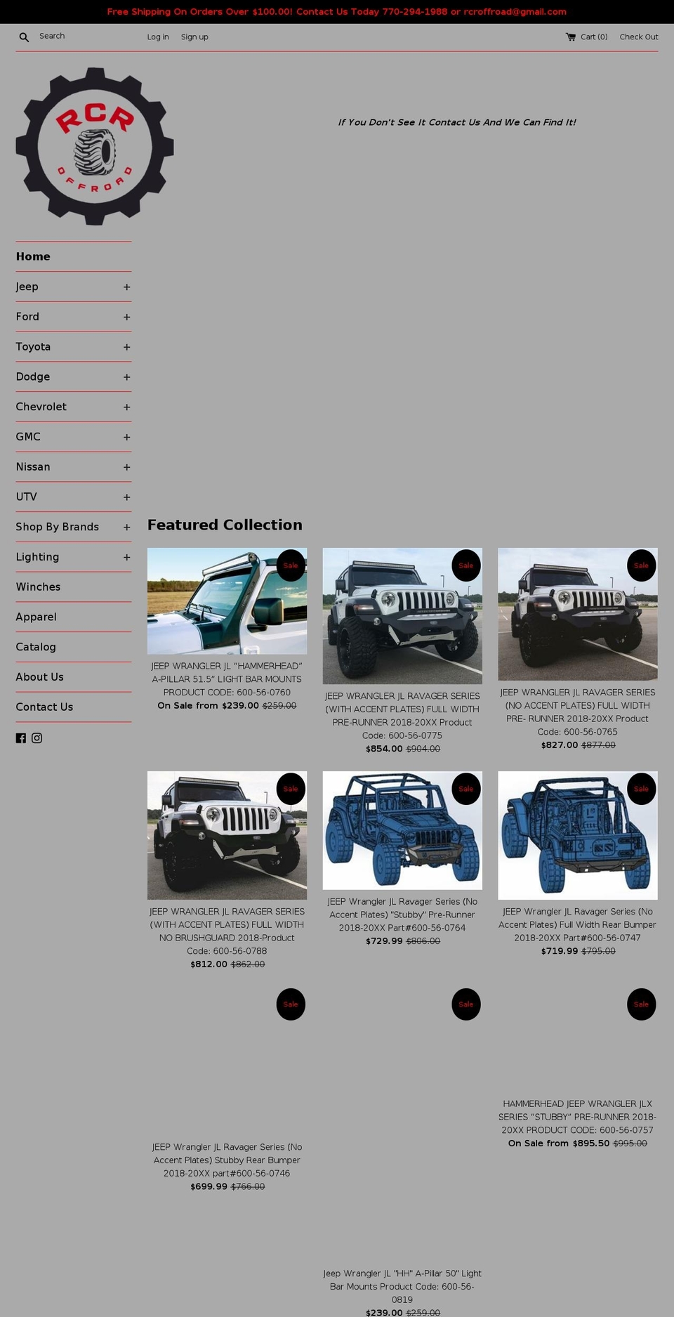 rcroffroad.com shopify website screenshot