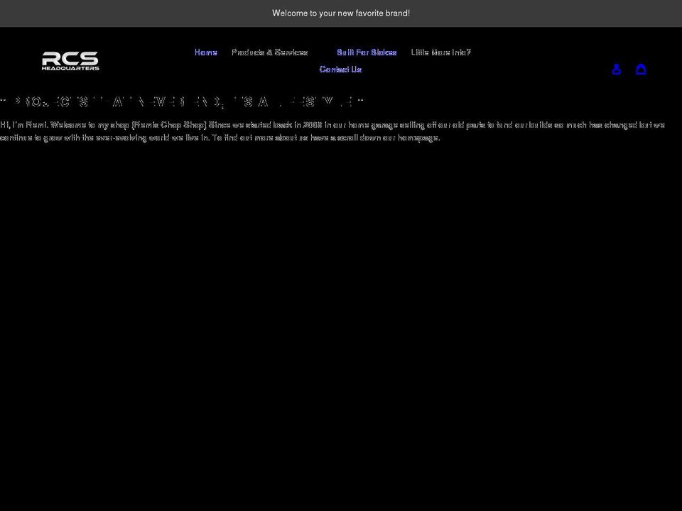 rcshq.com shopify website screenshot