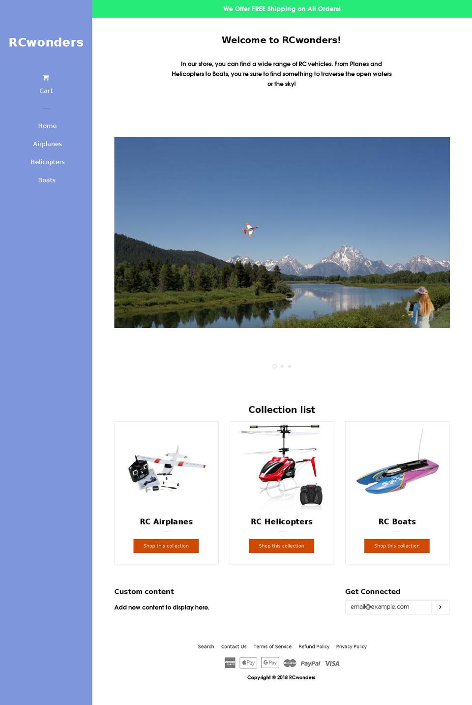 rcwonders.com — Shopify storefront screenshot