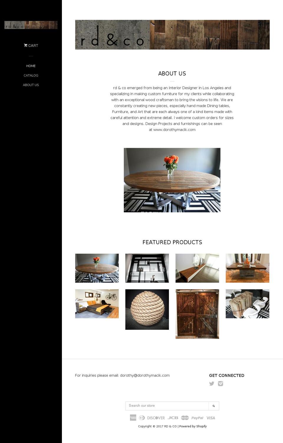 rdandco.com shopify website screenshot