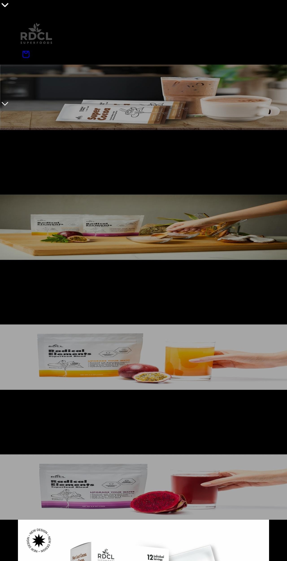 rdclsuperfoods.com shopify website screenshot
