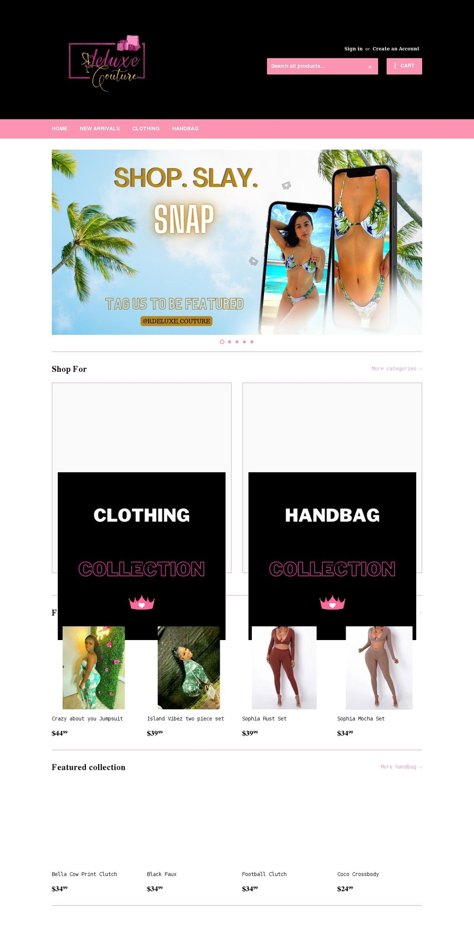 rdeluxecouture.com shopify website screenshot