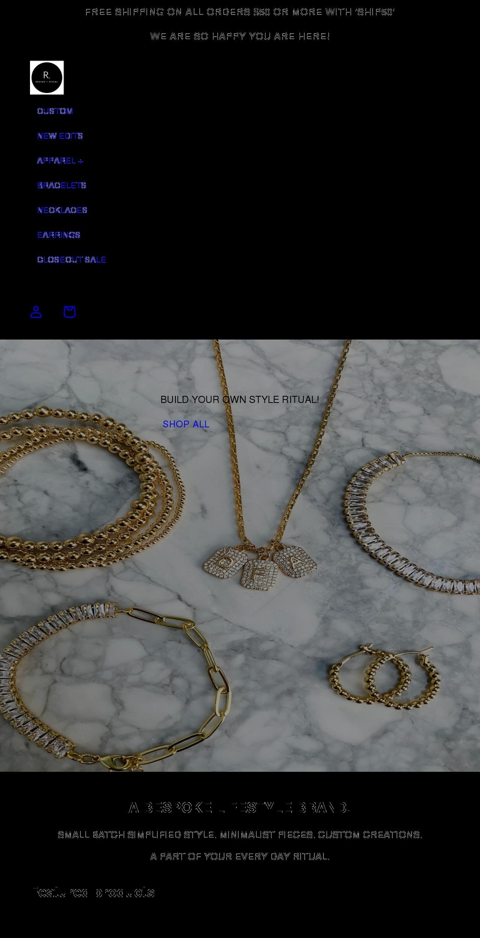 rdesignandritual.com shopify website screenshot