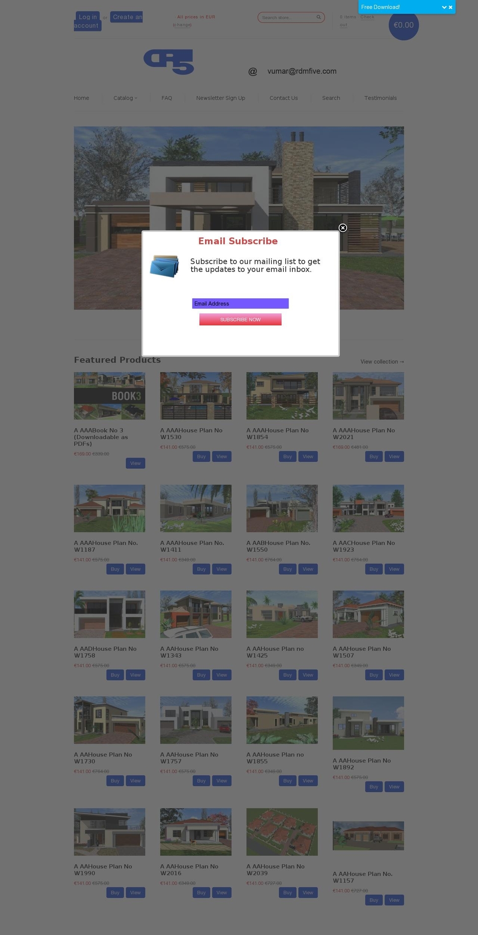 rdmfive.com shopify website screenshot