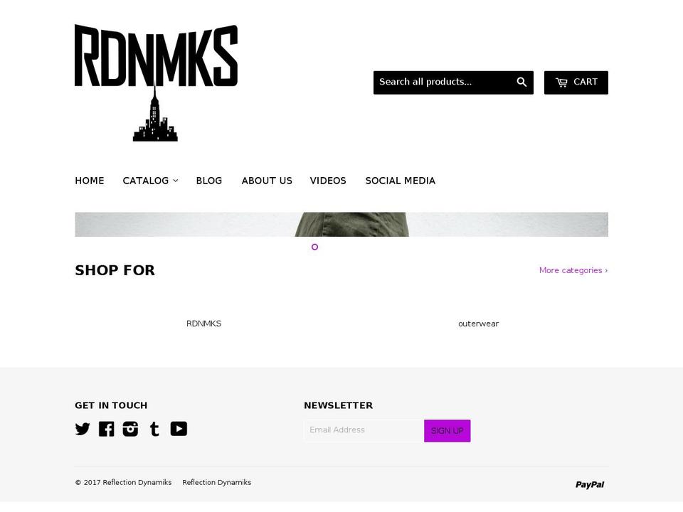 rdnmks.com shopify website screenshot