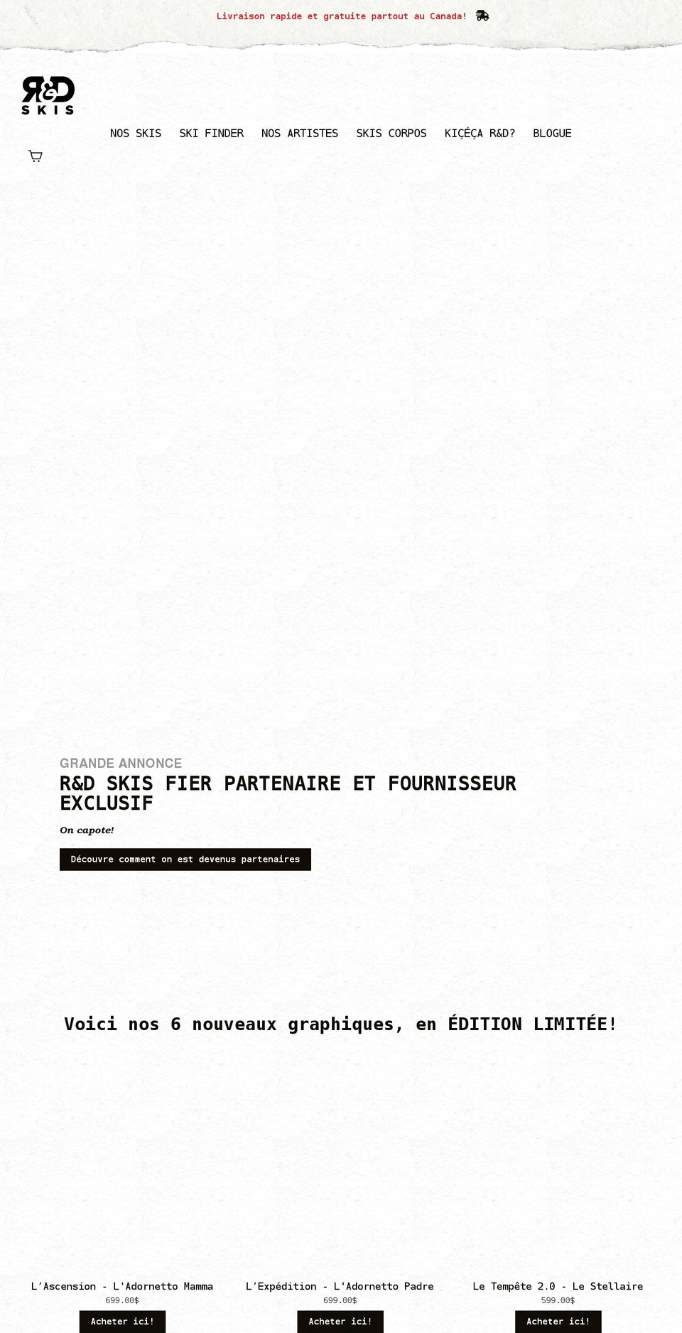 rdskis.com shopify website screenshot