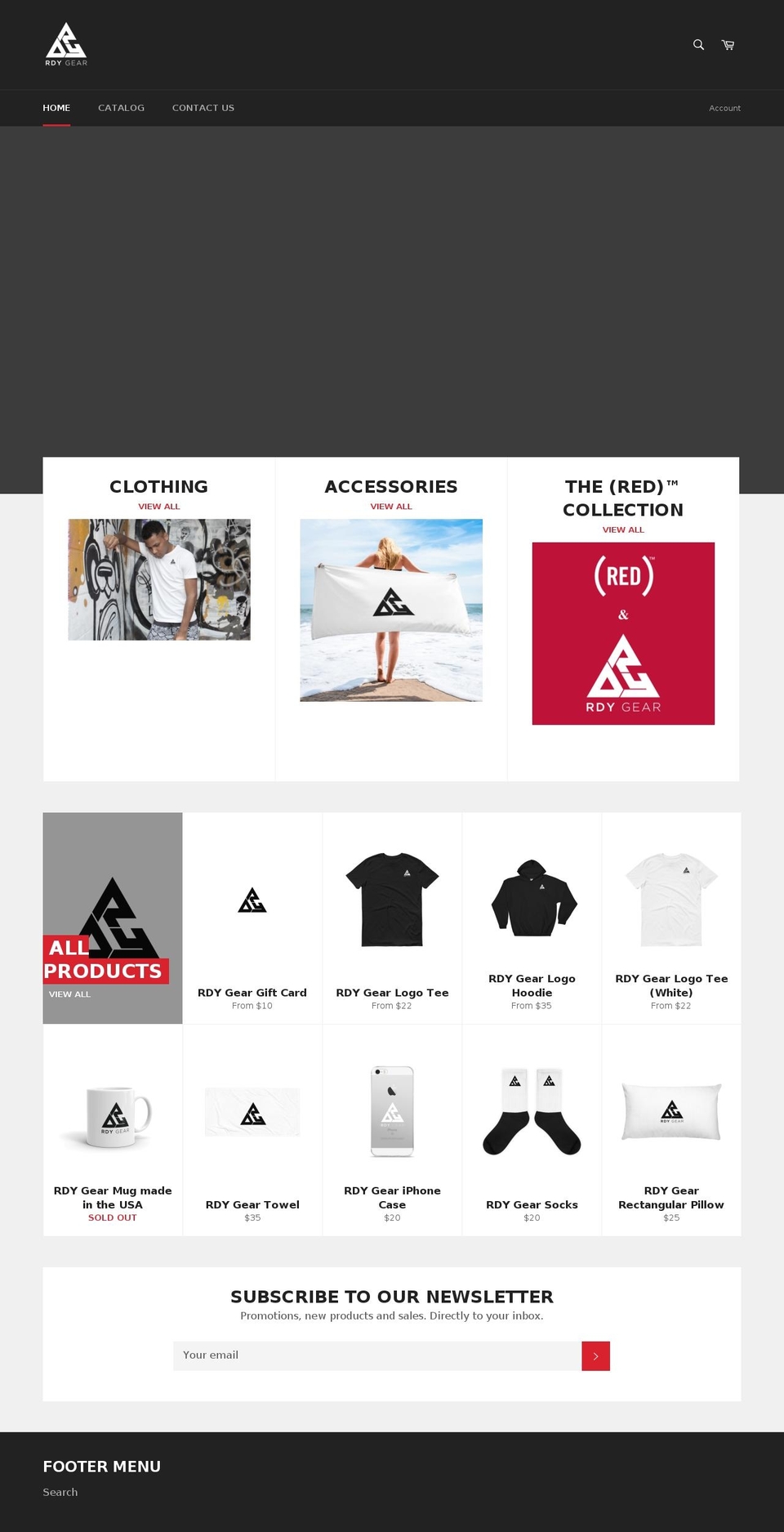 rdygear.com — Shopify storefront screenshot