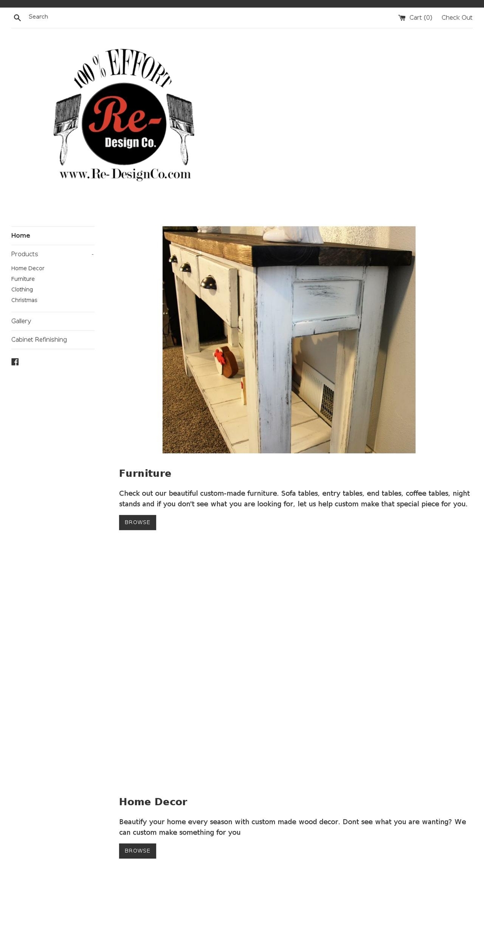 re-designco.com — Shopify storefront screenshot