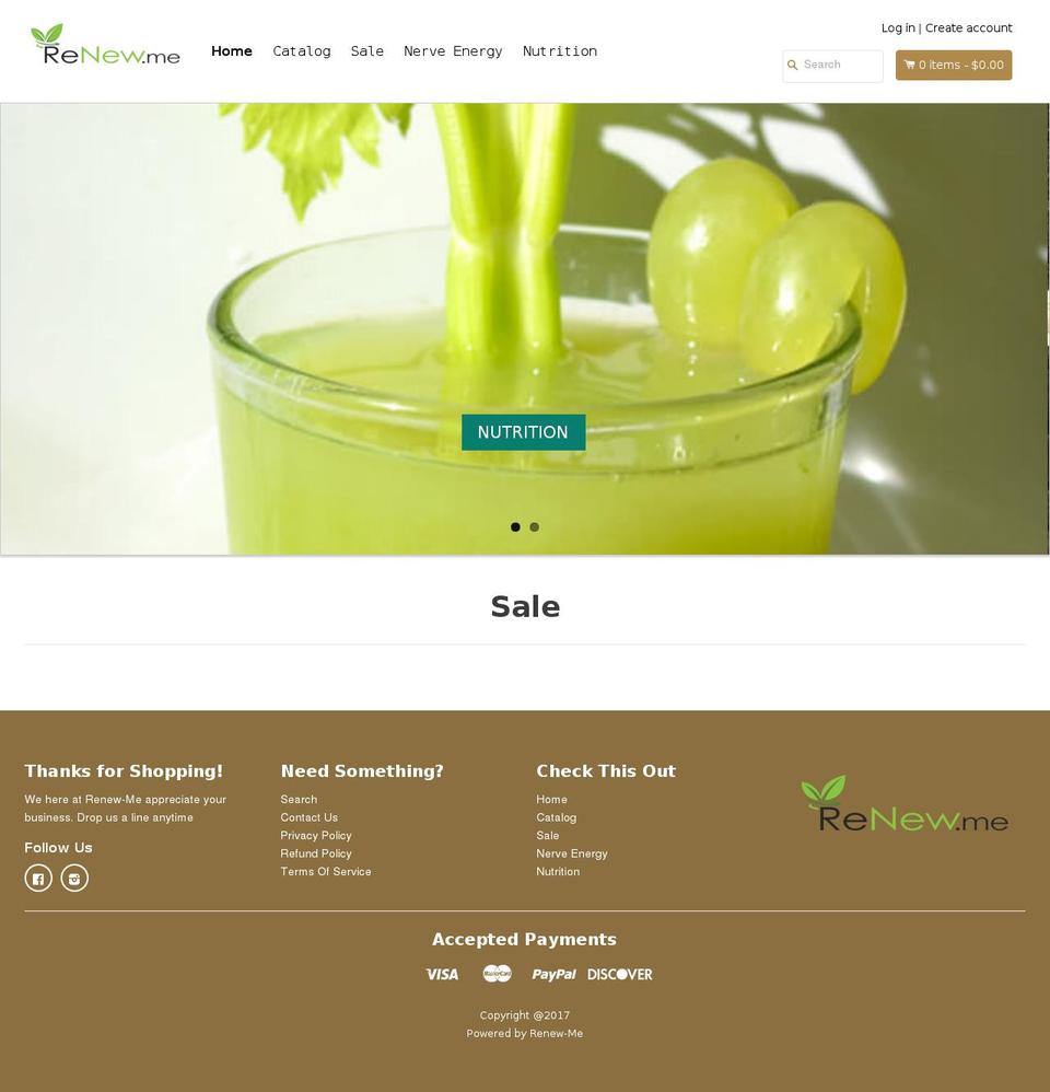 EcomClub Shopify theme site example re-new.me