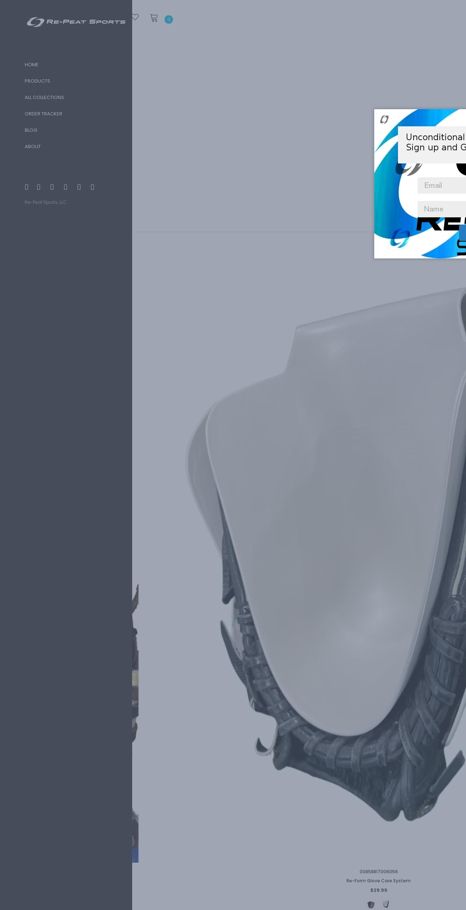 re-peatsports.com shopify website screenshot