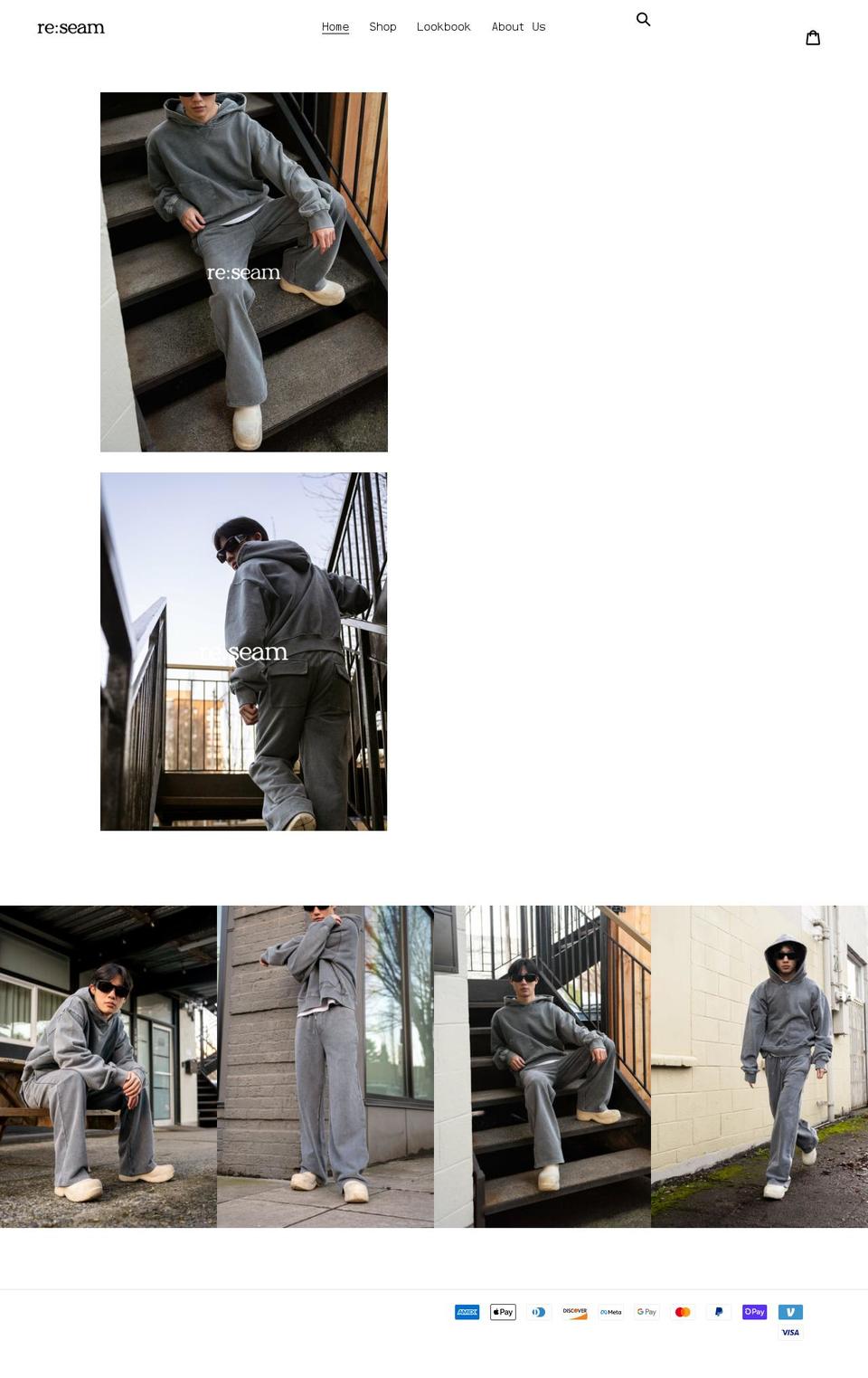 re-seam.com shopify website screenshot