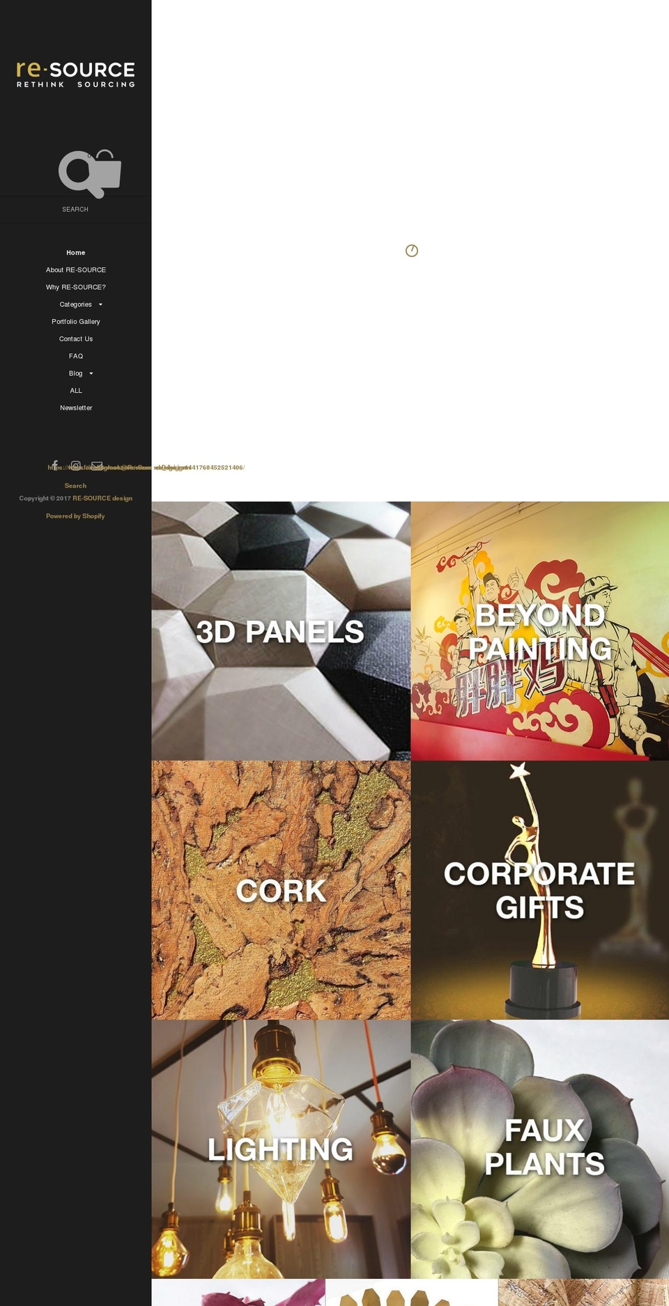 re-sourcedesign.com shopify website screenshot