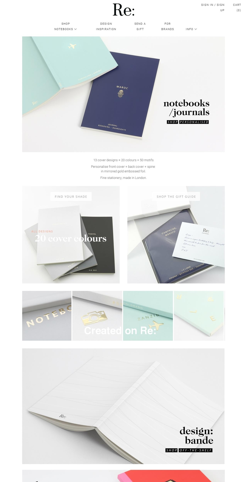 re-stationery.com — Shopify storefront screenshot