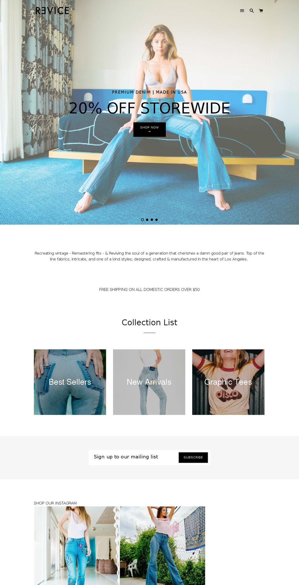 re-vice.com shopify website screenshot